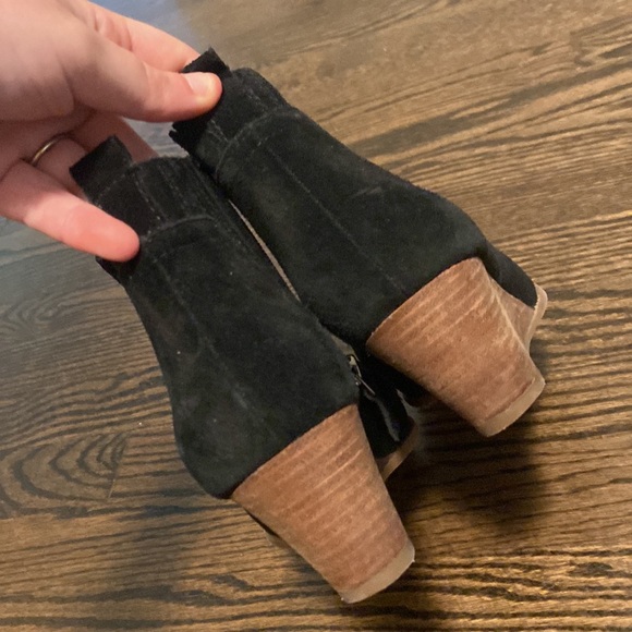 Franco Sarto Wedge Black Booties Size 9 - Picture 4 of 5